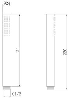 Душевая лейка ABBER золото матовое AF0051G